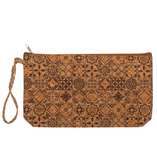 green-goose Kurk Make-up Tasje - Bruine Tegel