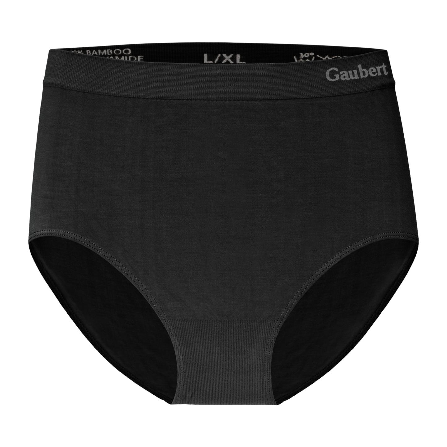 Gaubert Naadloze Bamboe High Waist Slips - Zwart - 2 Stuks