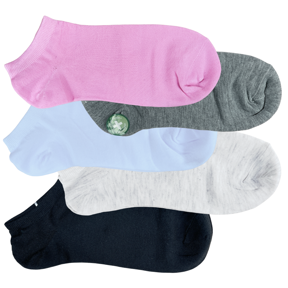 green-goose Bamboe Dames Enkelsokken - 5 Paar - Maat 35-38 - 85% bamboe