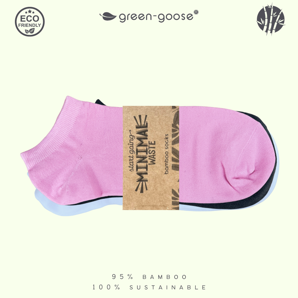 green-goose Bamboe Dames Enkelsokken - 5 Paar - Maat 35-38 - 85% bamboe