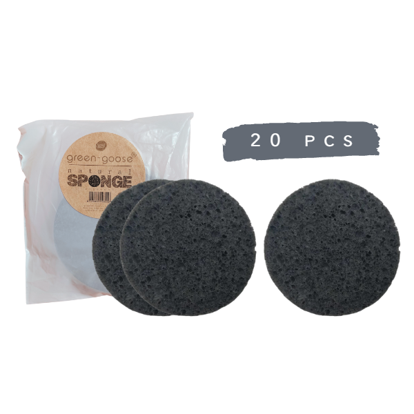 Bamboe Houtskool Cellulose Sponsjes | 20 Stuks green-goose