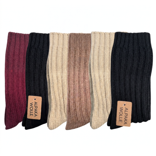 green-goose Alpaca Dames Sokken Effen