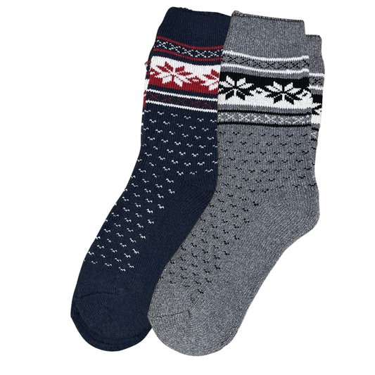 green-goose Alpaca Herensokken - 2 Paar - blauw/grijs - 95%