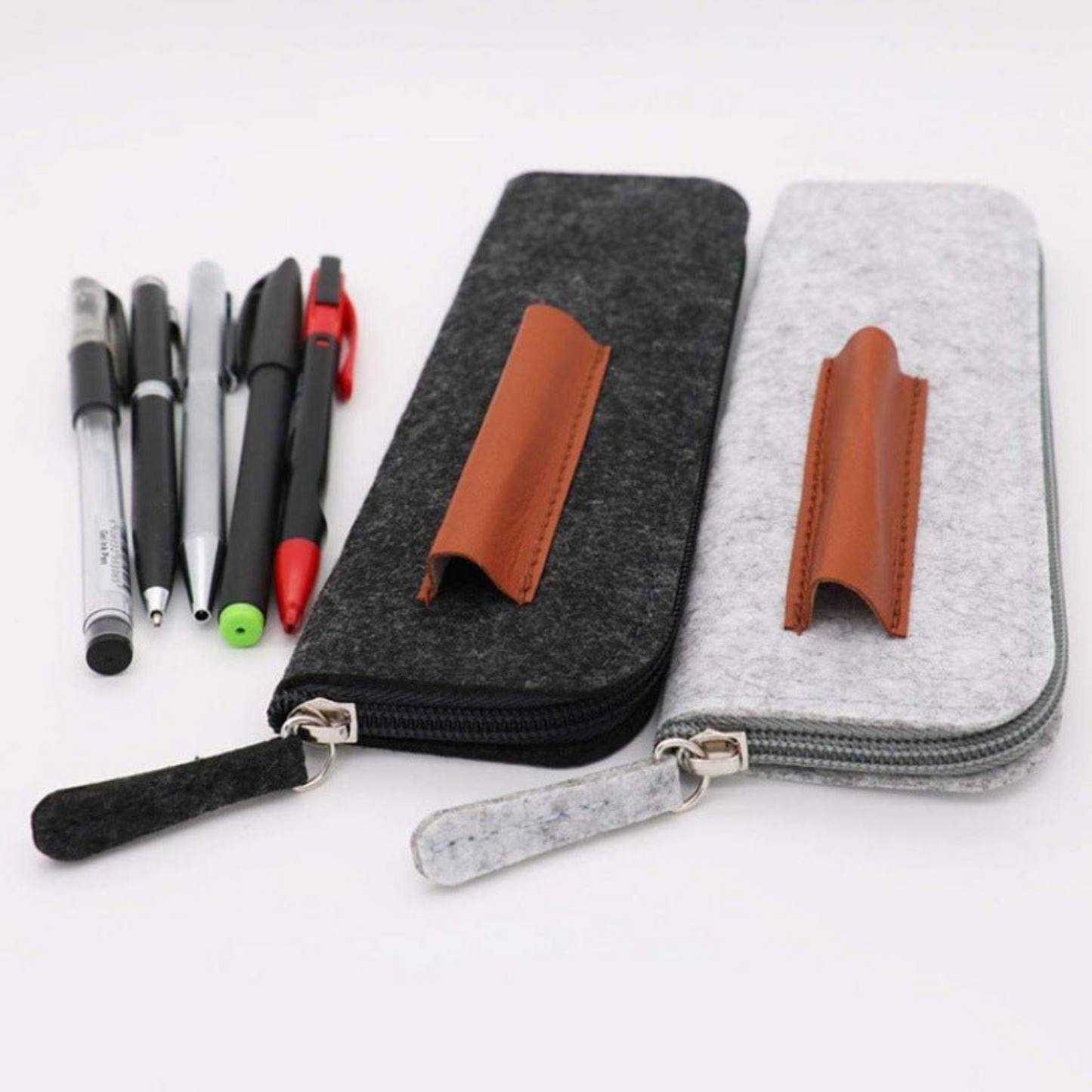 green-goose Vilt Etui - 2 Stuks - 21x8 cm