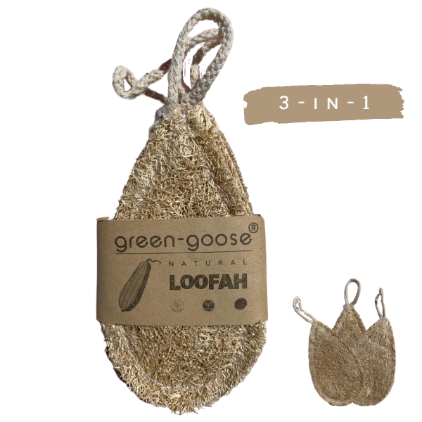 green-goose Loofah Keukenspons Druppel - Set van 3
