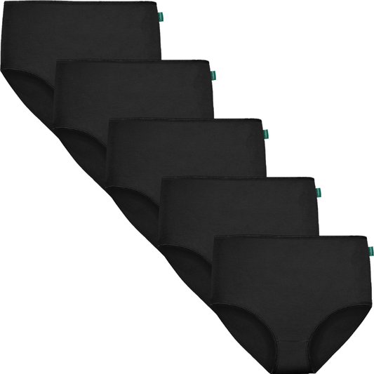 Gaubert Dames Bamboe Slips - Naadloos - Zwart - 5-pack