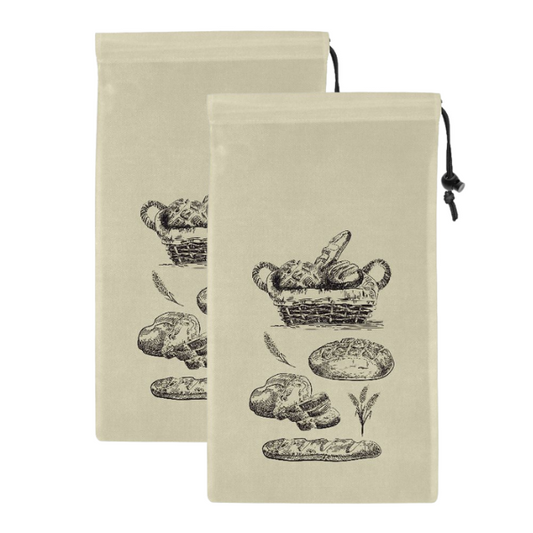 Quttin Broodzakken van Gerecycled Plastic - 2 Stuks - 25x45 cm