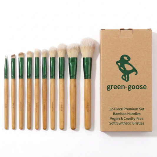 green-goose Make Up Borstel Set met Zak - 10 Stuks