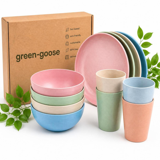 green-goose Bio-based Servies Set - 12-delig