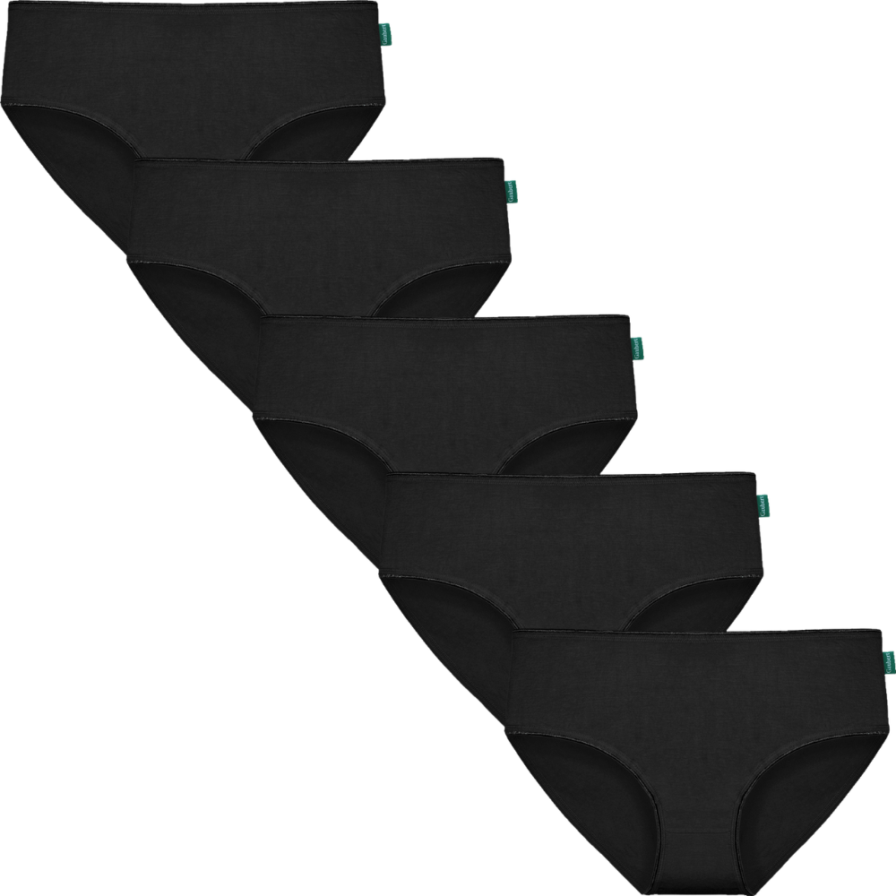 Gaubert Dames Bamboe Slips - Naadloos - Zwart - 5-pack