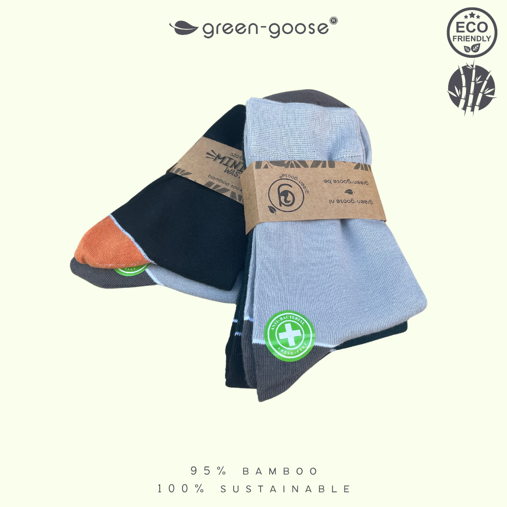 green-goose Bamboe Herensokken - 2 Paar - Ster - Maat 39-44 - 85% Bamboe