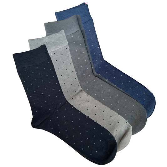 green-goose Bamboe Herensokken - 4 Paar - Stippen - 85% Bamboe