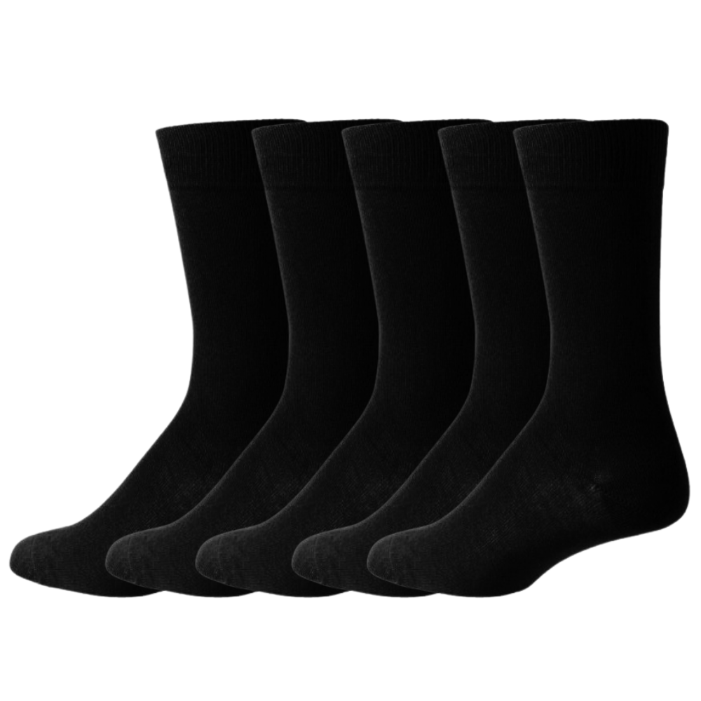 green-goose Bamboe Unisex Sokken - Zwart - 5 Paar - 95%