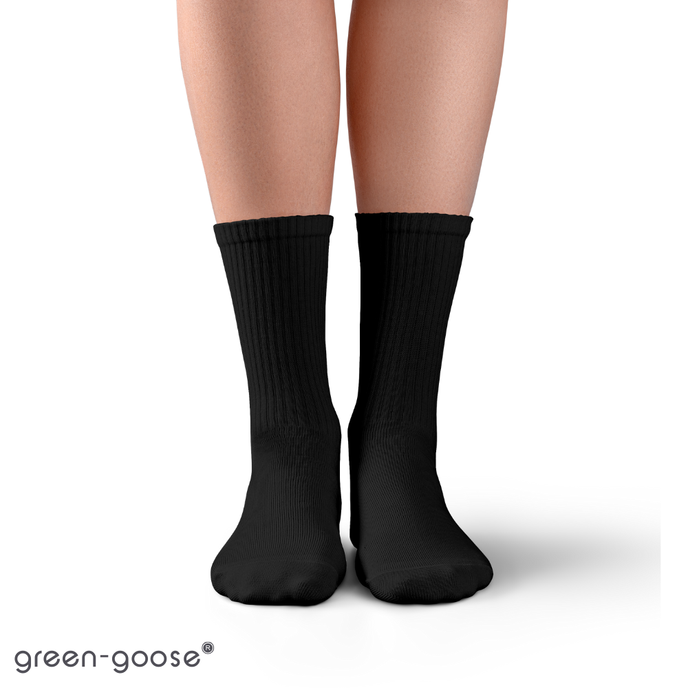 green-goose Bamboe Unisex Sokken - Zwart - 5 Paar - 95%