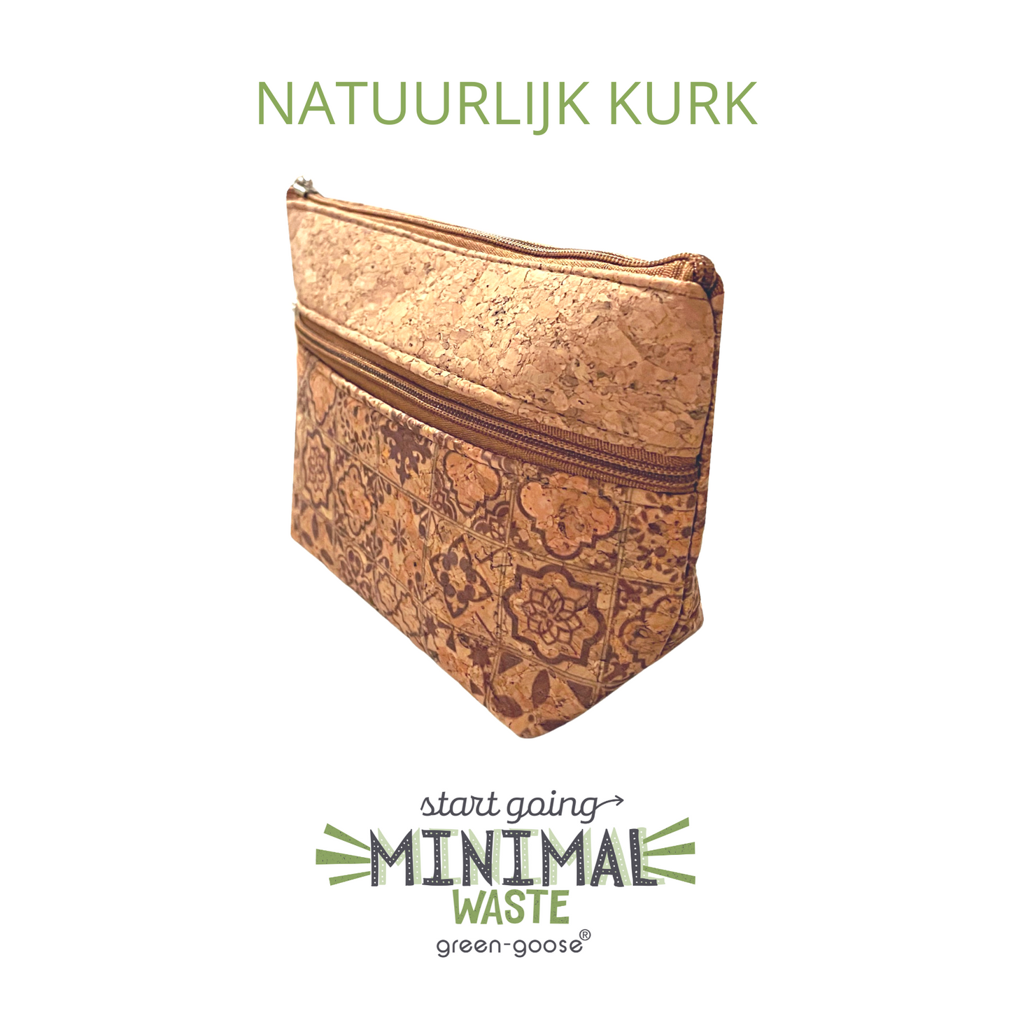 green-goose Kurk Diepe Etui - Bruine Tegel