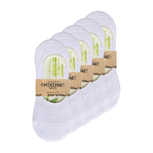 5 Paar Bamboe Footies | Dames | Wit | 35-39 green_goose_projects