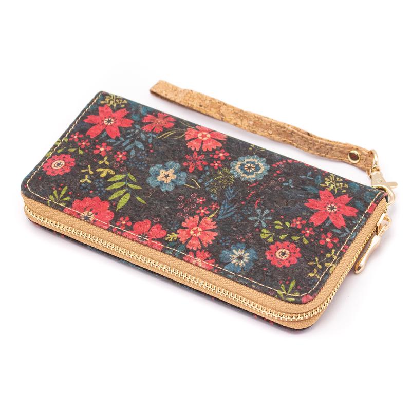 Kurk Dames Portemonnee | Dark Blossom green_goose_projects