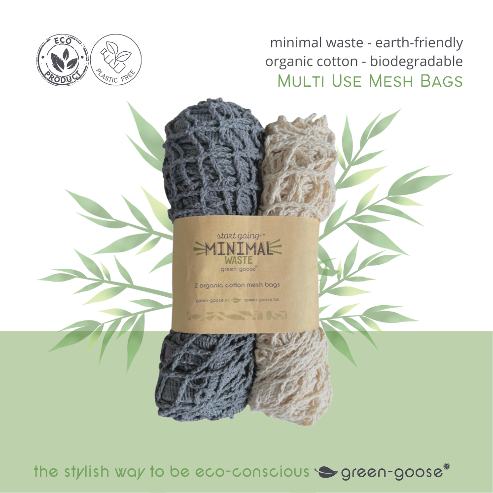 green-goose Boodschappentas Nettas - 2 Stuks