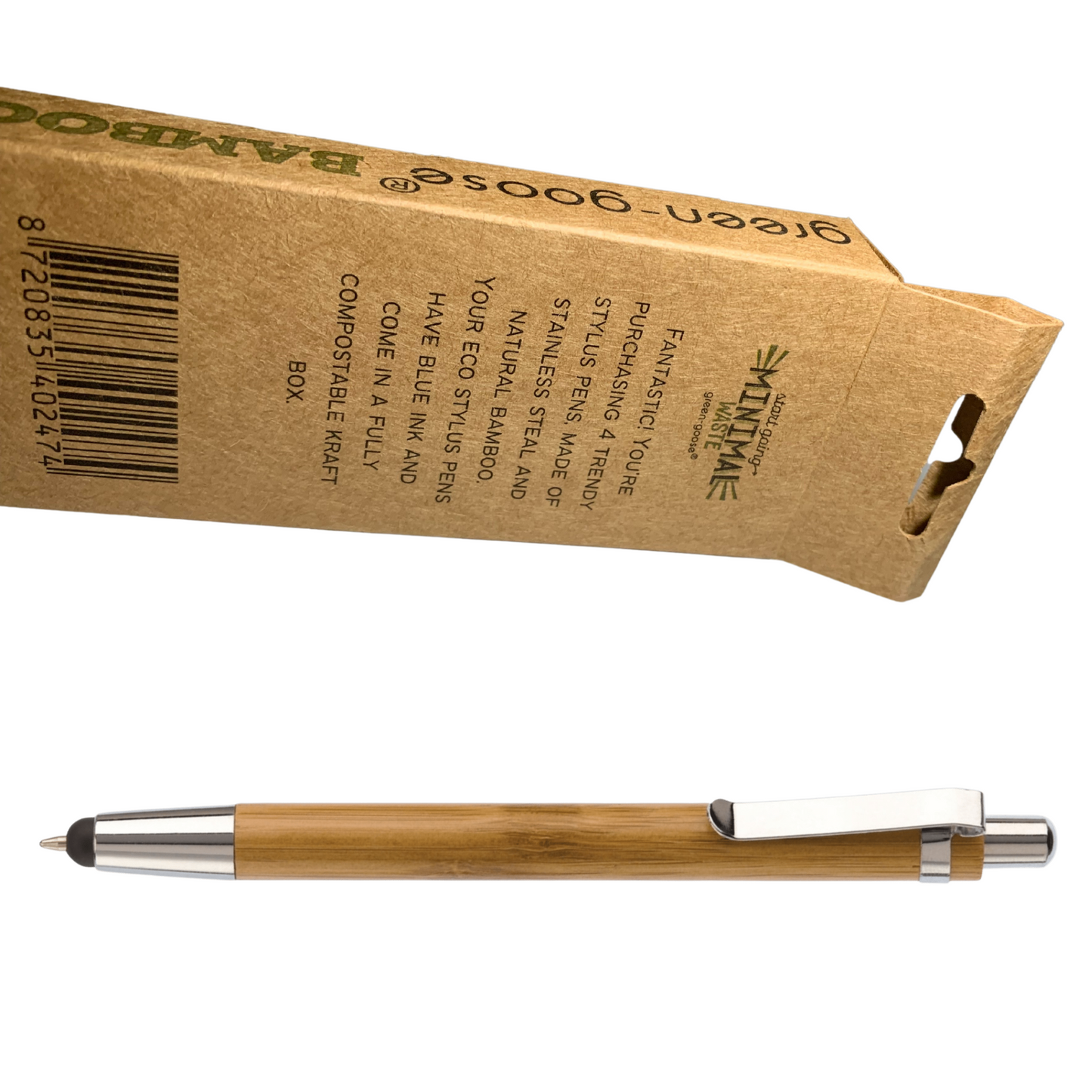 green-goose Bamboe Stylus Pennen - 4 Stuks