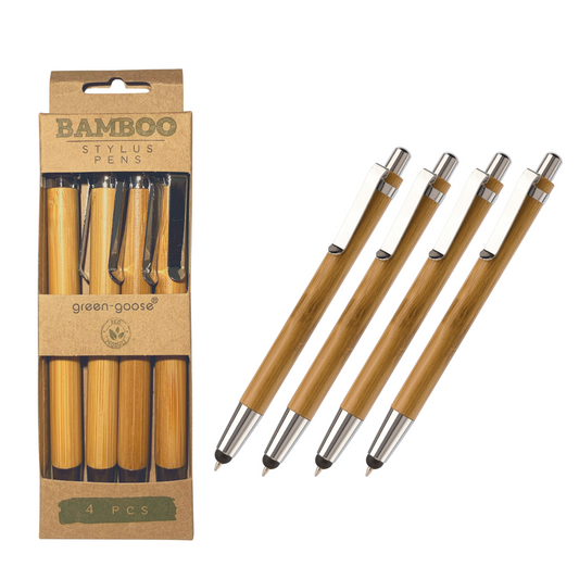 green-goose Bamboe Stylus Pennen - 4 Stuks