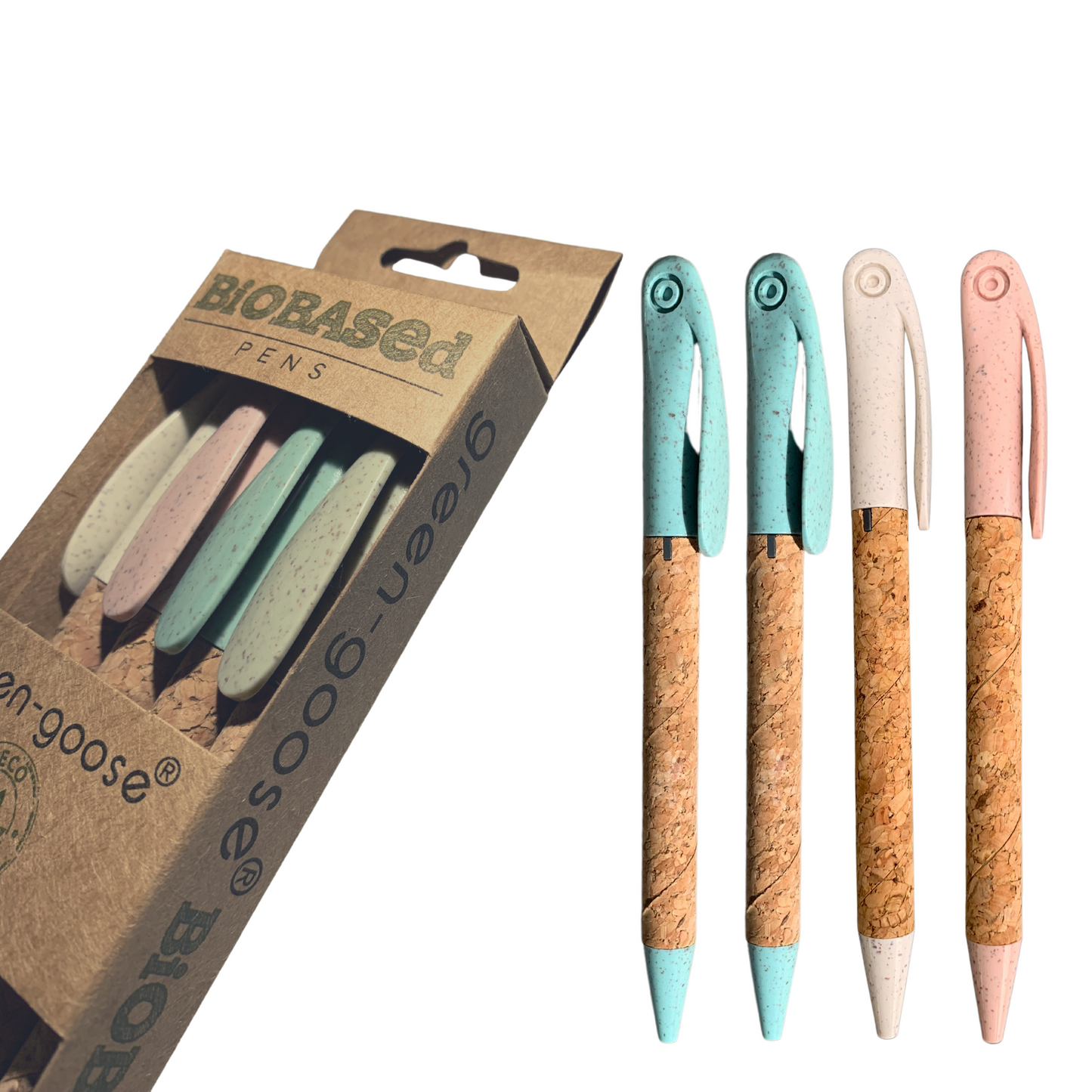 green-goose Bio-Based Kurk Pennen - 4 Stuks