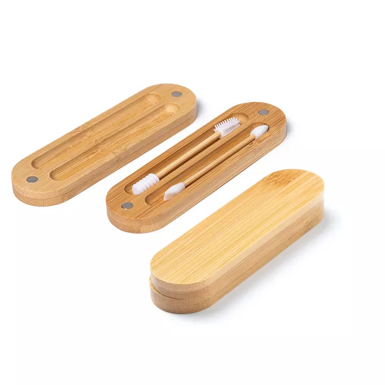 green-goose Herbuikbare Bamboe Wattenstaafjes en Make-up Applicator