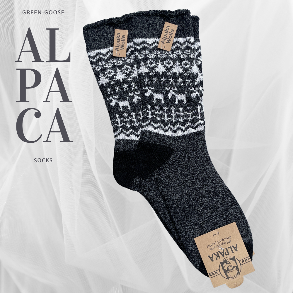 green-goose Alpaca Herensokken - 2 Paar - 100%