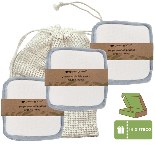 green-goose Herbruikbare Wattenschijfjes | 15 Stuks | In Geschenkverpakking | Scrub