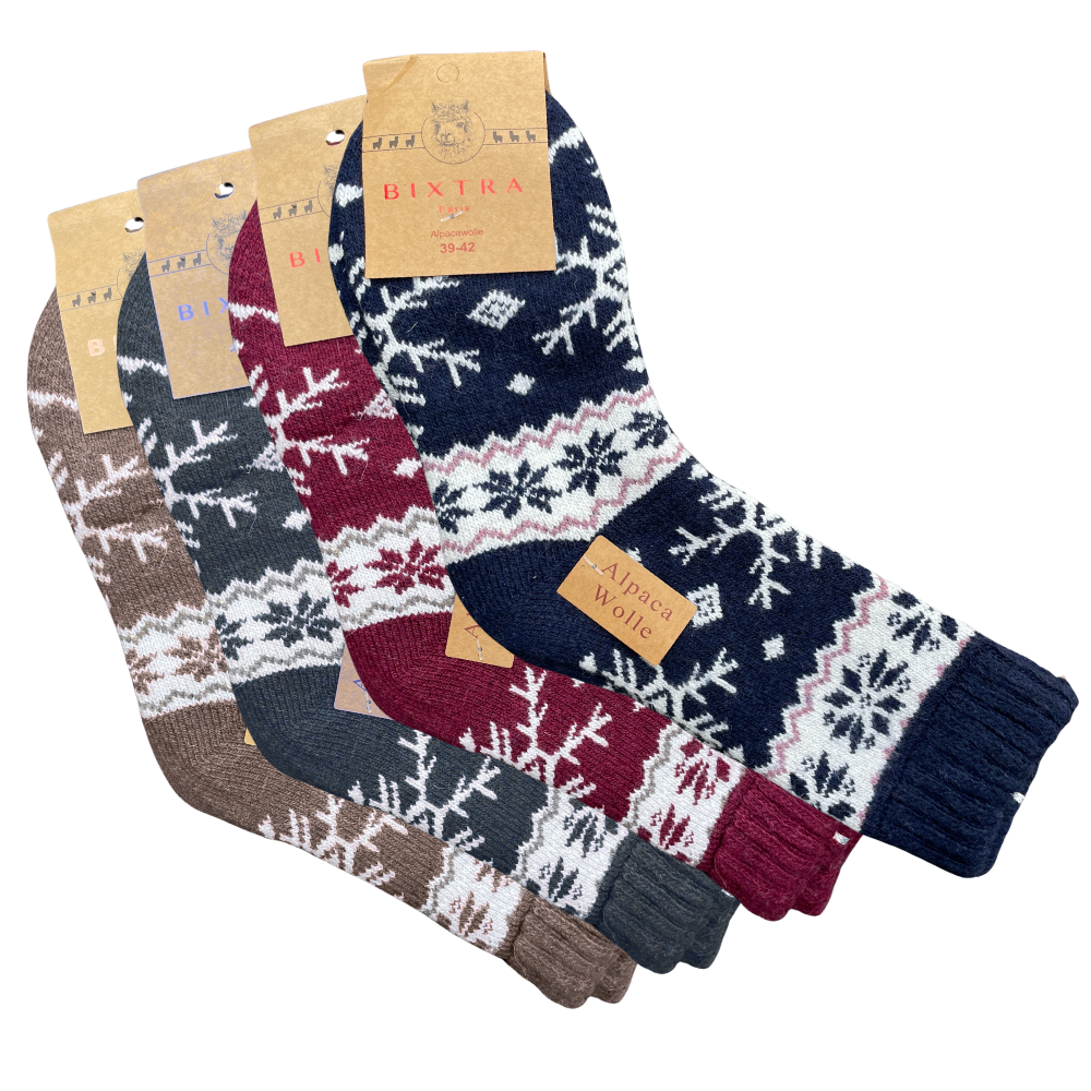 green-goose Alpaca Damessokken - Sterren - 2 Paar - 95%