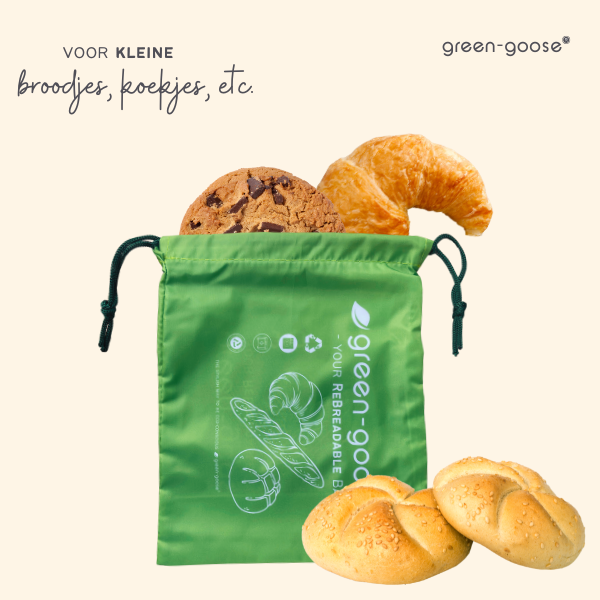 green-goose Herbruikbare rPet Broodzakkenset