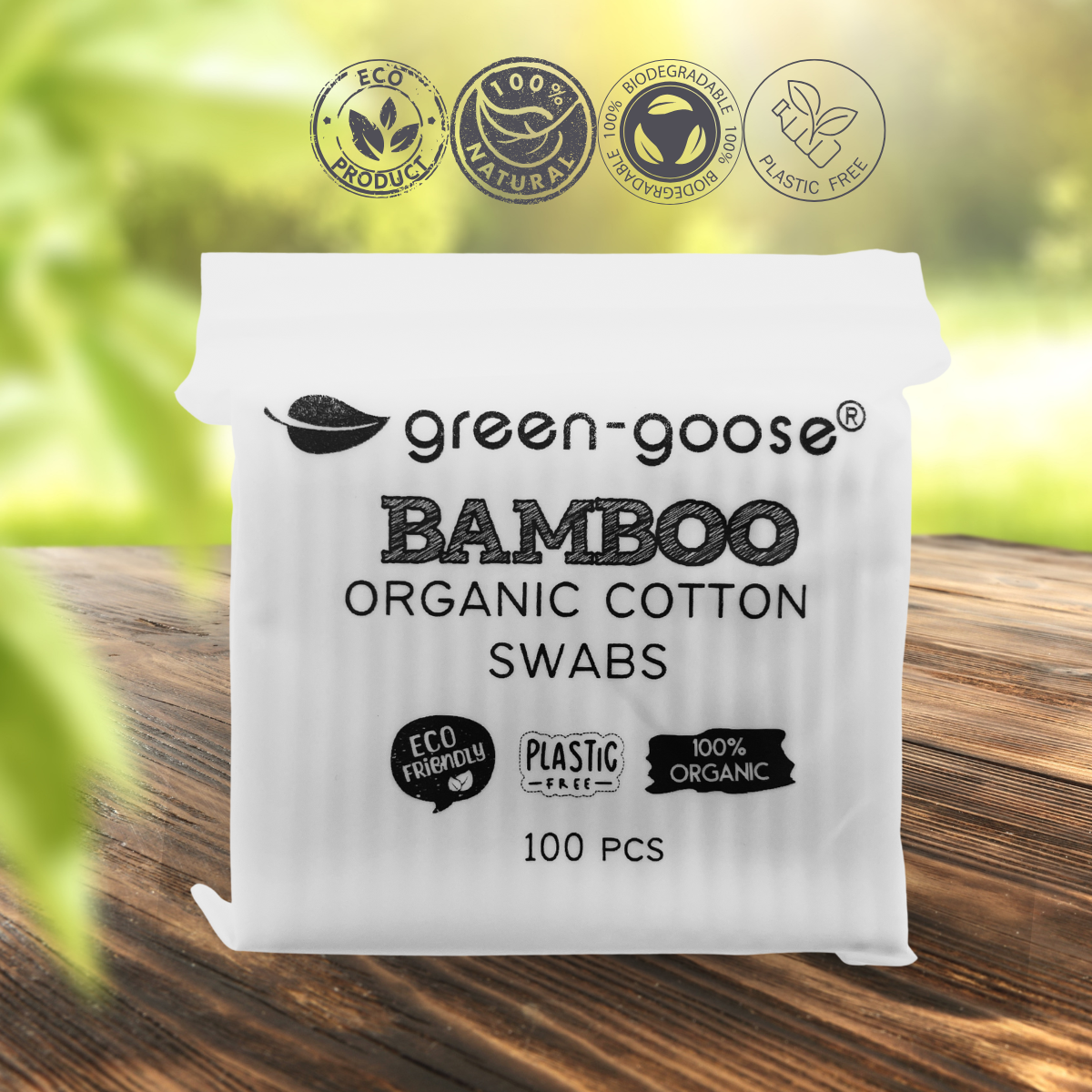 green-goose Bamboe Wattenstaafjes - 100 Stuks