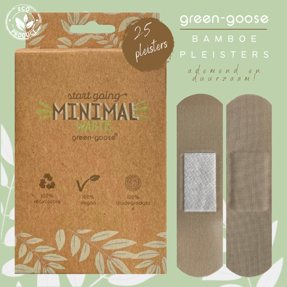 green-goose Bamboe Pleisters | 25 Stuks