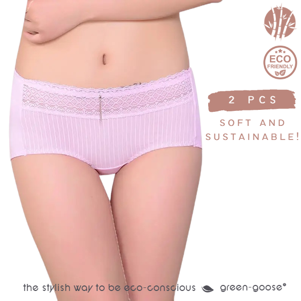 green-goose Bamboe Dames Slip | 2 Stuks | Maat S/M | Roze