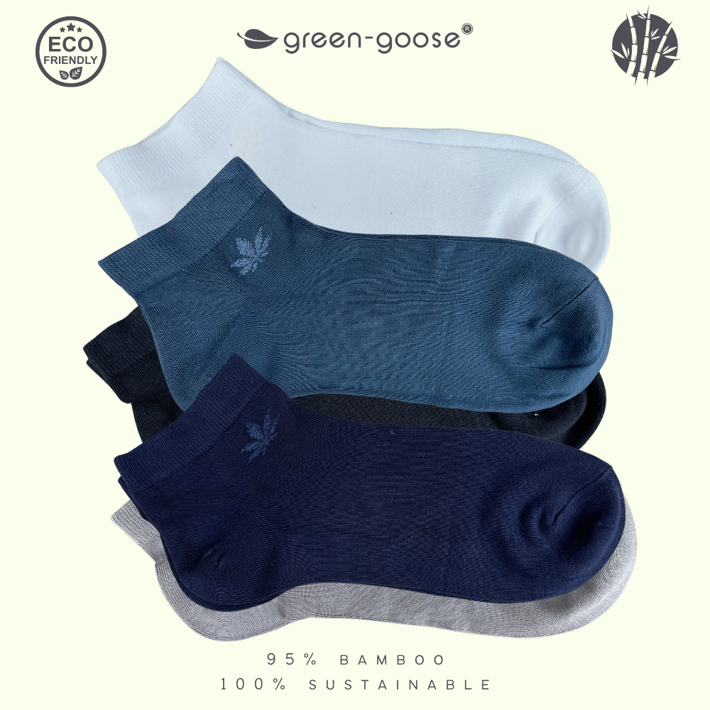 green-goose Bamboe Unisex Sneakersokken - 5 Paar - Maat 37-43 - 85% Bamboe