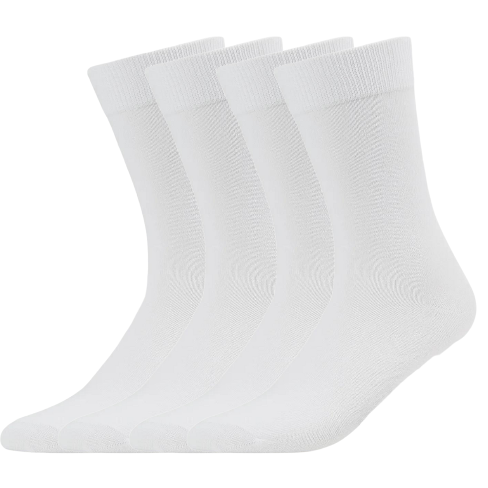 green-goose Bamboe Sokken - 4 Paar - Wit