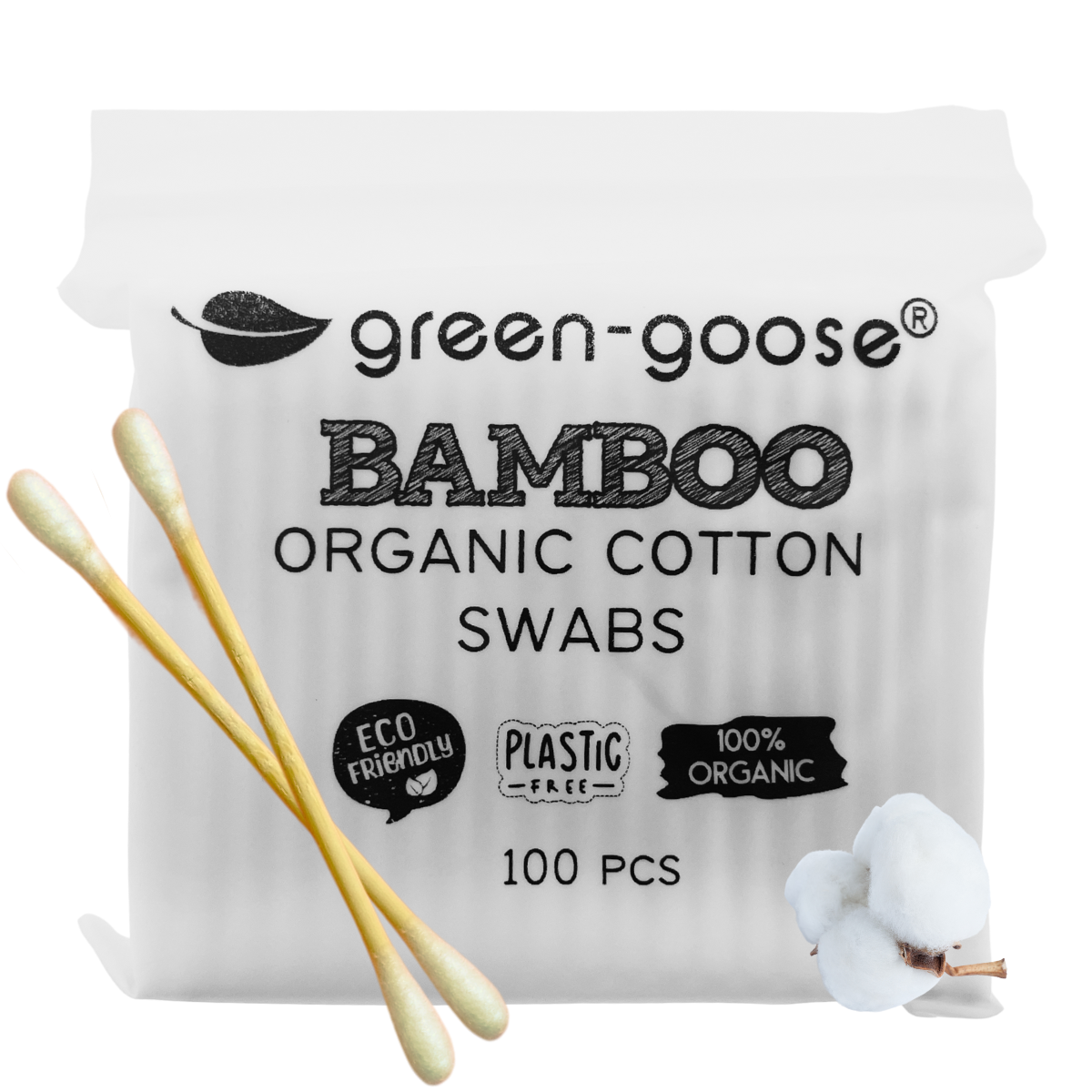 green-goose Bamboe Wattenstaafjes - 100 Stuks