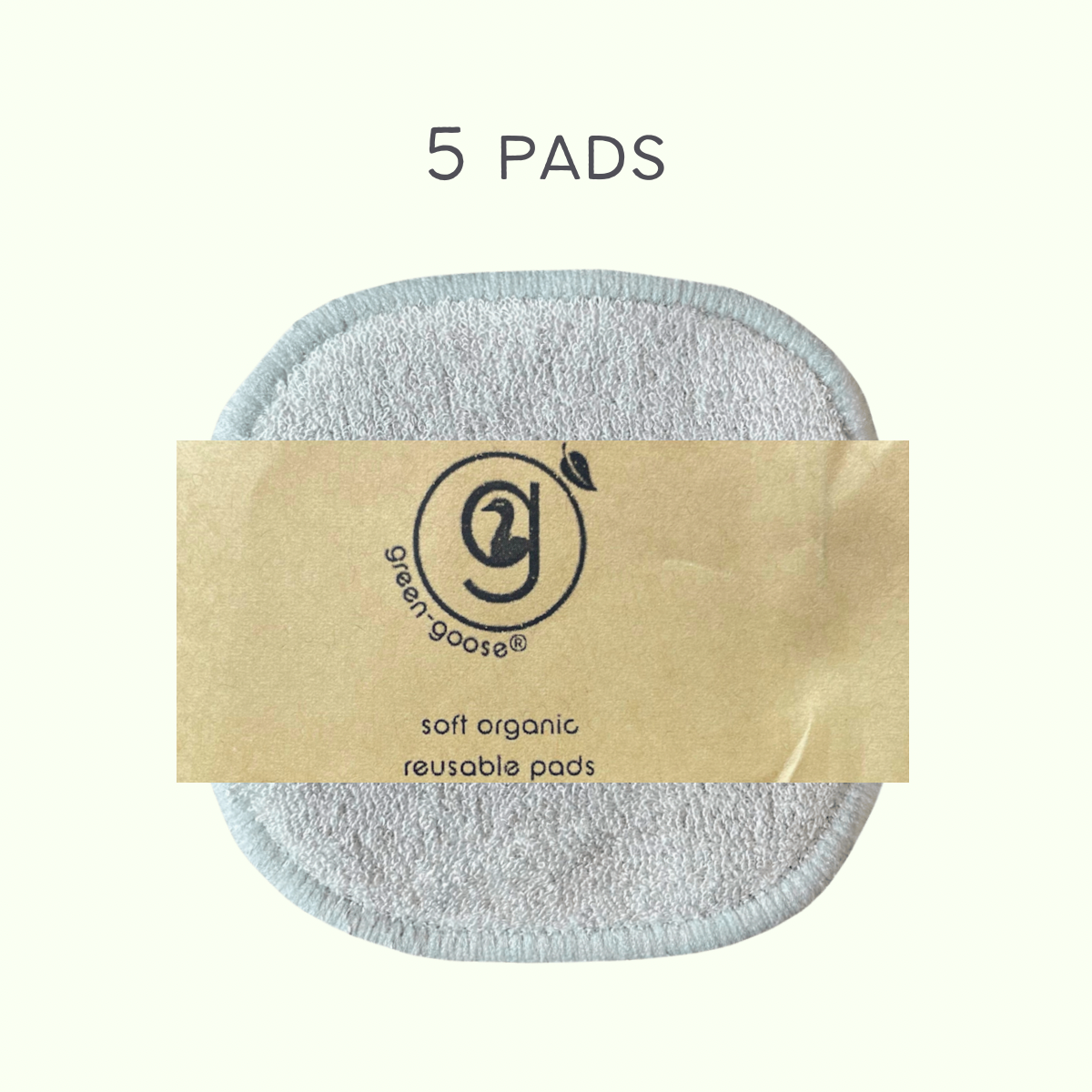 green-goose Herbruikbare XL Bamboe Biokatoen 3-laagse Wattenschijfjes - 5 Stuks - Medium