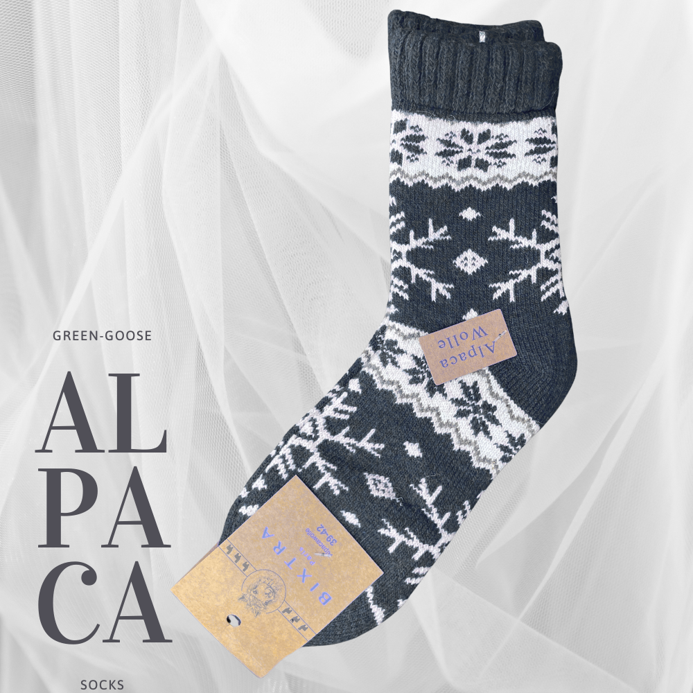 green-goose Alpaca Damessokken - Sterren - 2 Paar - 95%