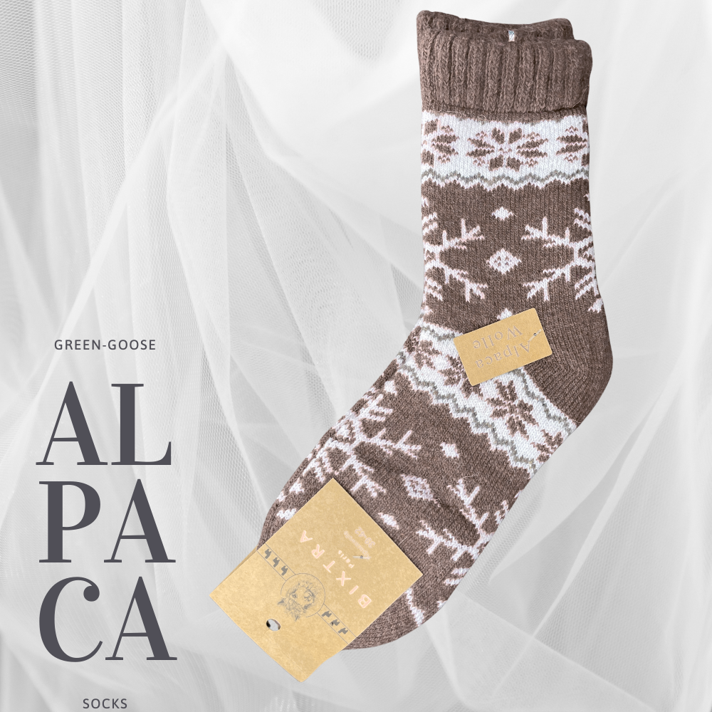 green-goose Alpaca Damessokken - Sterren - 2 Paar - 95%