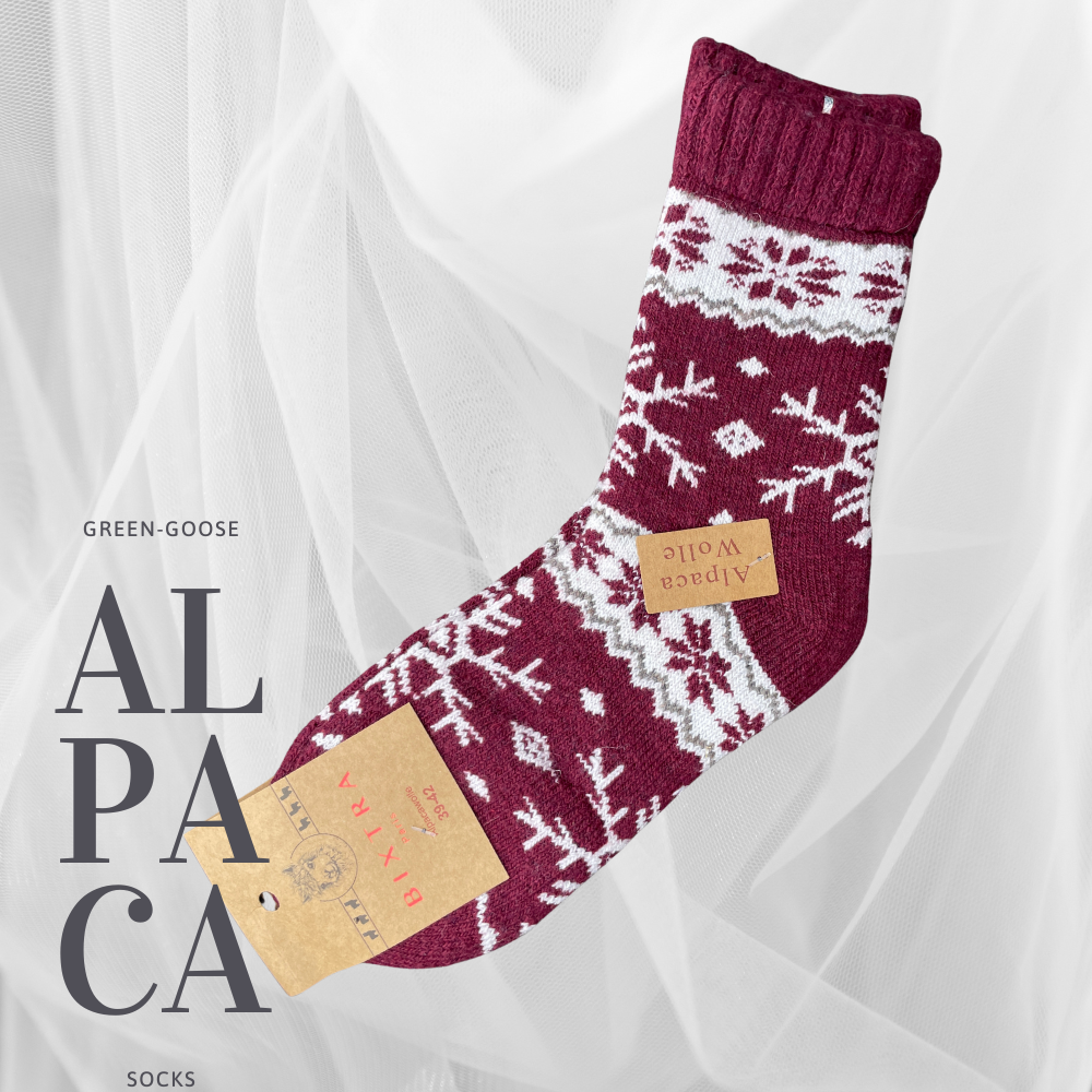 green-goose Alpaca Damessokken - Sterren - 2 Paar - 95%