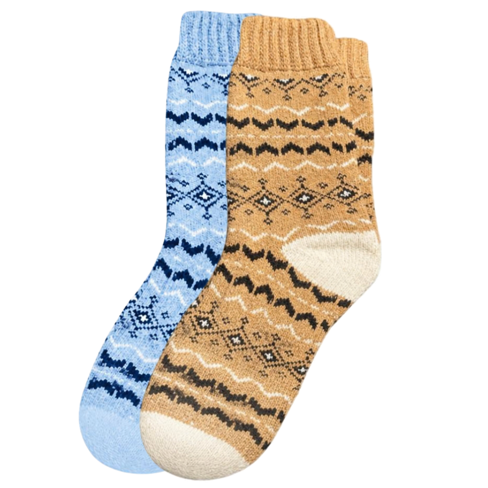 green-goose Alpaca Damessokken - Diagonaal - 2 Paar