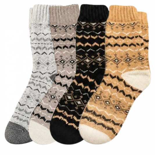 green-goose Alpaca Damessokken - Diagonaal - 2 Paar