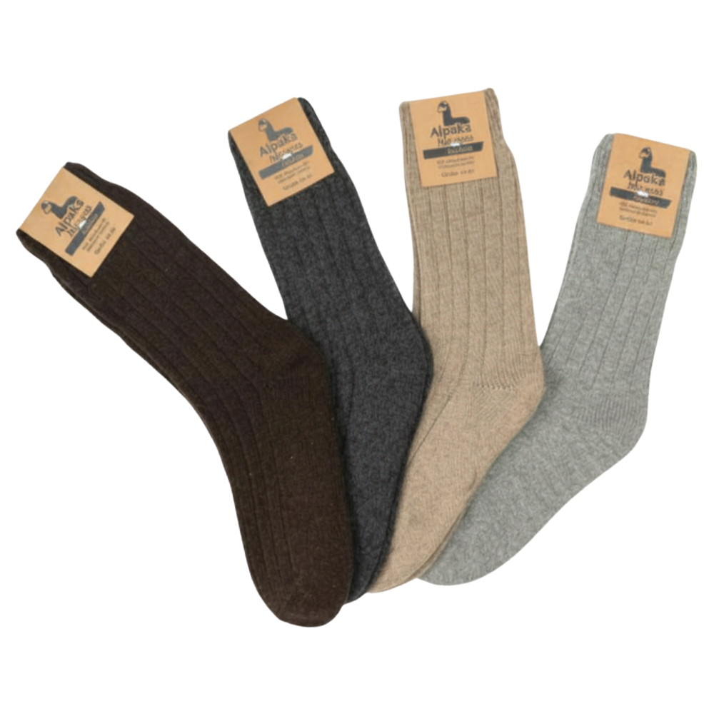 green-goose Alpaca Damessokken - 4 Paar - Relief - 95%