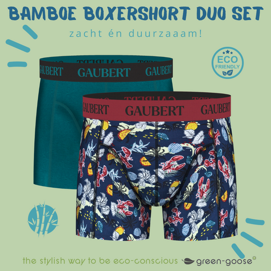 Gaubert Bamboe Boxershorts | Duo Set XL | Vogels