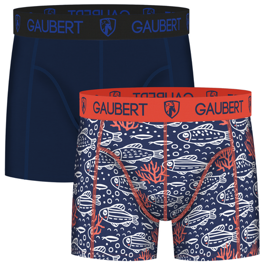 Gaubert Bamboe Boxershorts - Duo Set S - Vissen