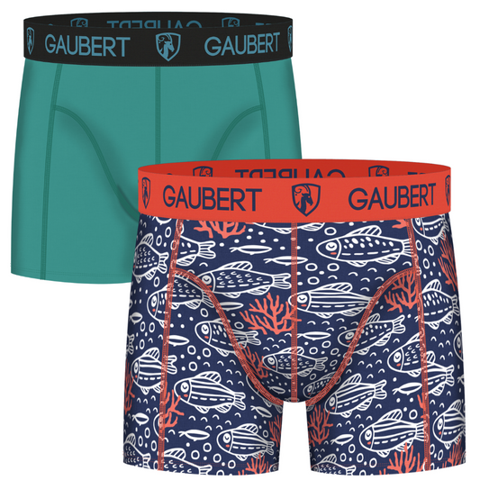 Gaubert Bamboe Boxershorts - Duo Set XL - Vissen