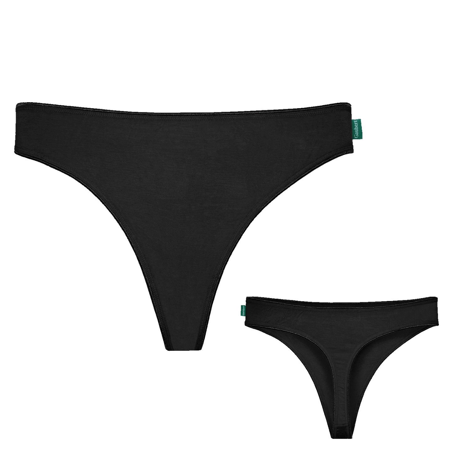 Gaubert Dames Bamboe Naadloos String Slips - 5-pack - Zwart