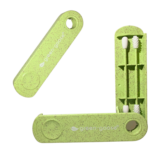 green-goose Herbuikbaar Bio-based Wattenstaafje en Make-up Applicator - Groen