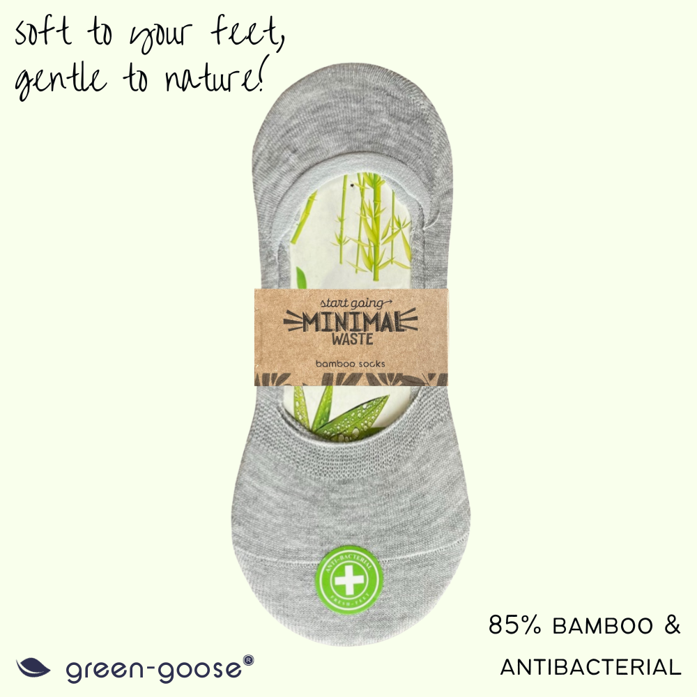 green-goose Bamboe Dames Footies | 5 paar| Grijs | Maat 35-39