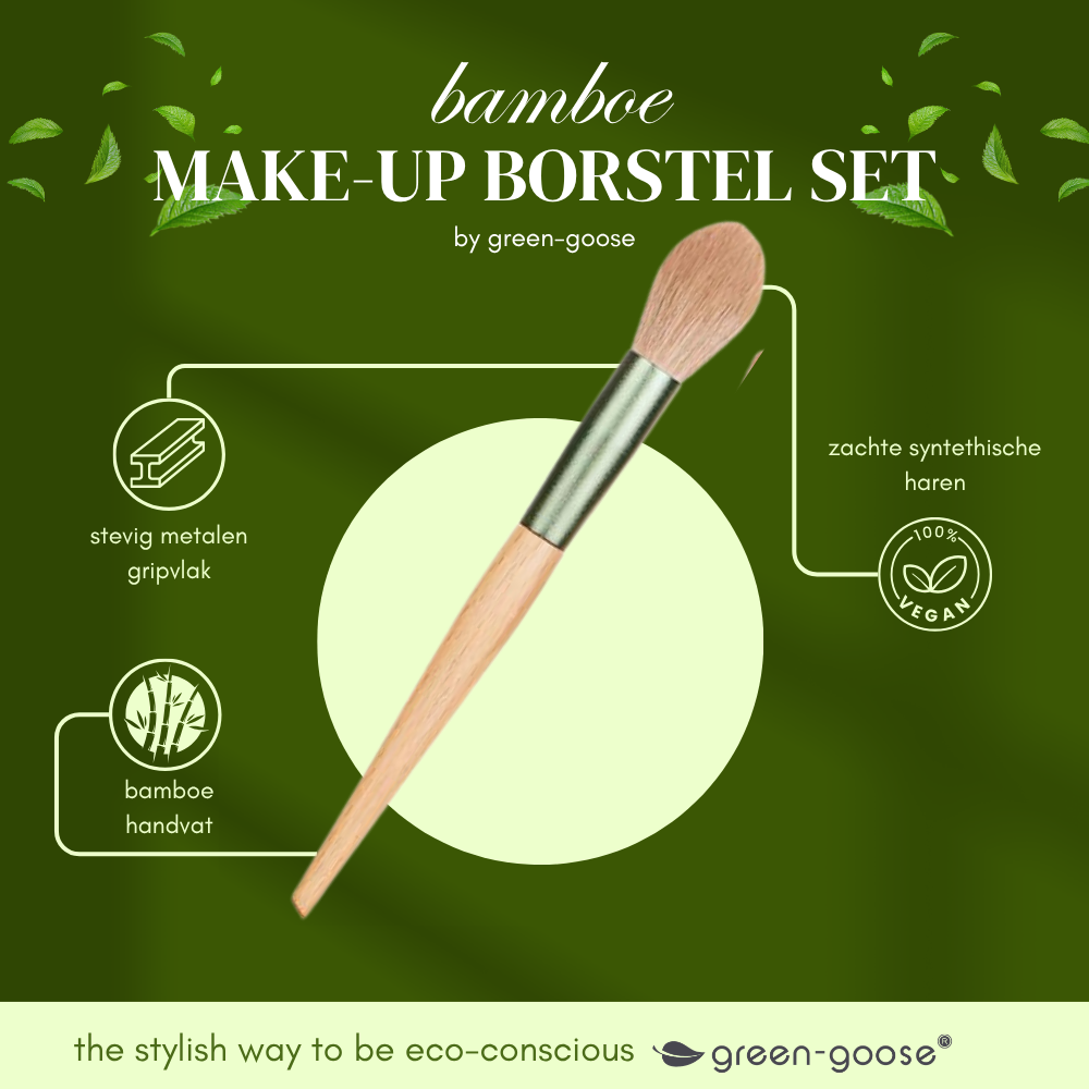 green-goose Make Up Borstel Set met Zak - 10 Stuks